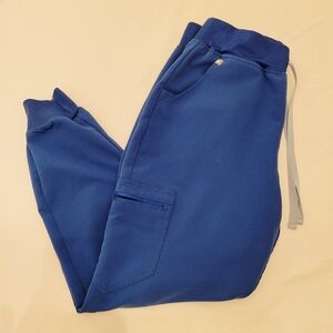 FIGS Zamora Royal Blue High-Waist Jogger Scrub Pants•Medium Petite•